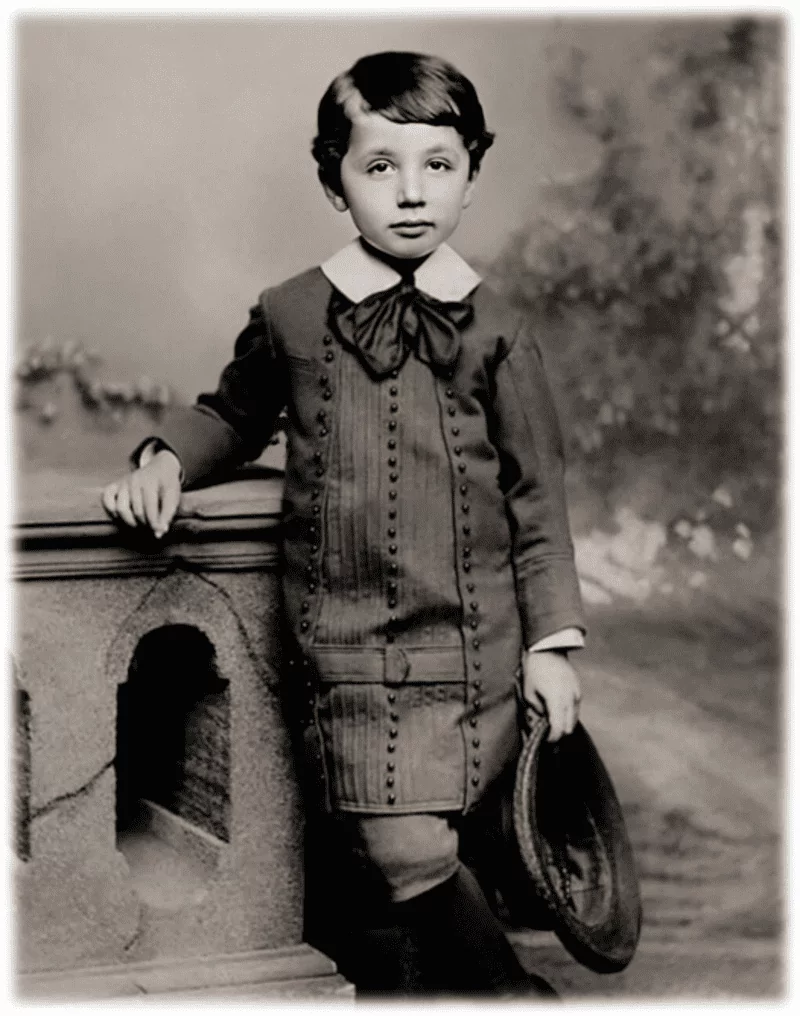 1884 , GERMANY : The celebrated genius scientist and physicist ALBERT EINSTEIN (5 years old).