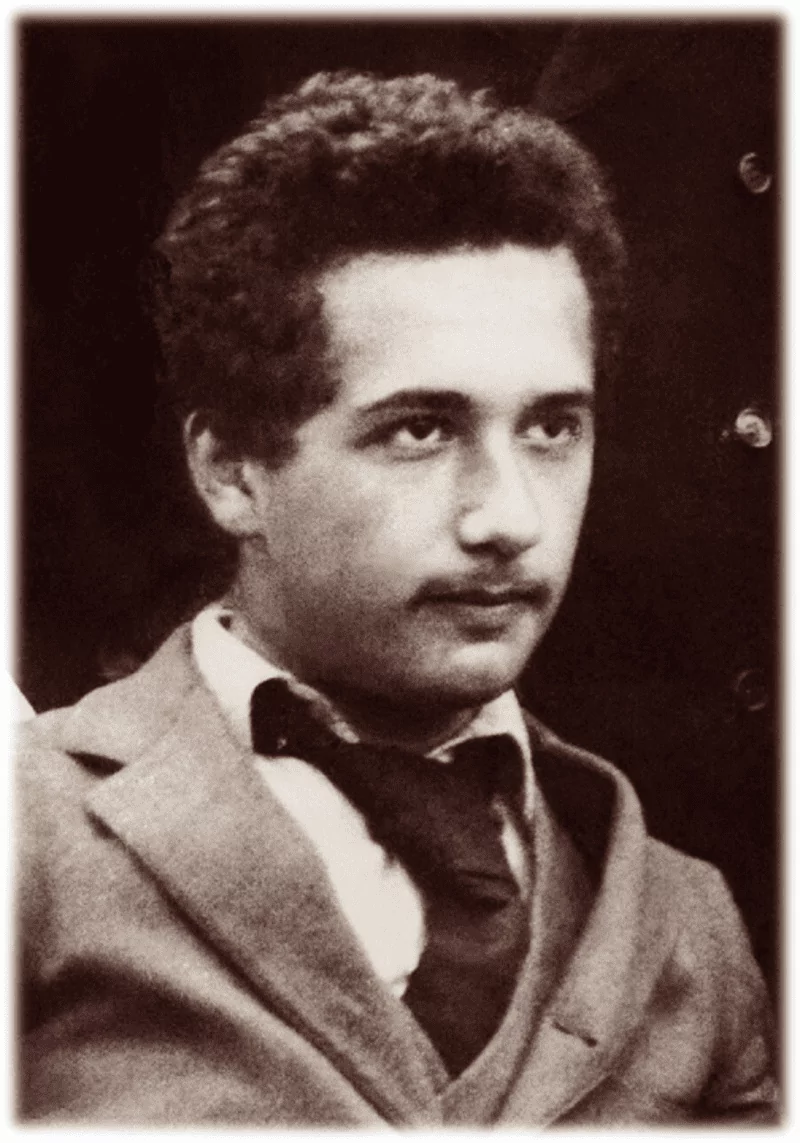 Albert Einstein (17 years old) as a young man in 1896.