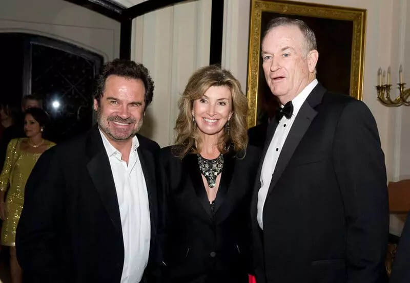 Dennis Miller, his wife Ali Espley, and Bill O'Reilly