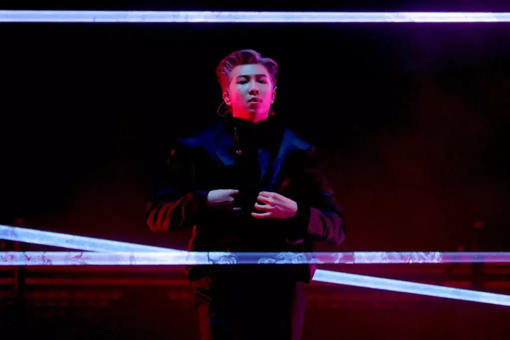 Rap Monster performed on stage