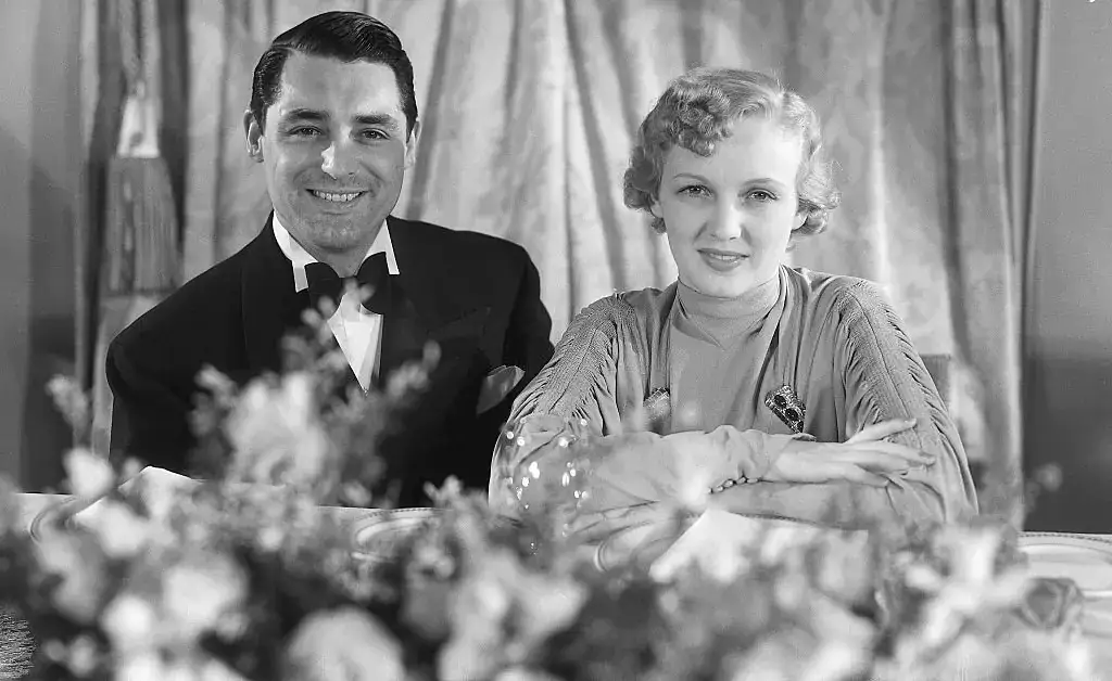  3/16/1934-Los Angeles, California-Cary Grant and his recent bride, Virginia Cherill